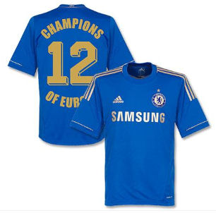 2012-13 Chelsea Home Shirt + Champions of Europe 12