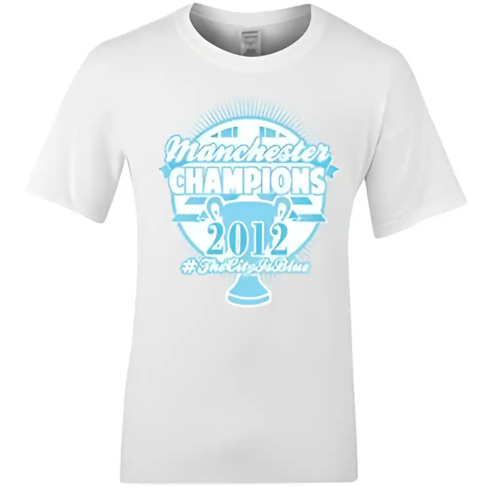 2012 Man City Champions Winners T-Shirt (White)