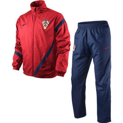 2012-13 Croatia Nike Woven Tracksuit (Red)