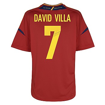 2012-13 Spain Home Shirt (David Villa 7)