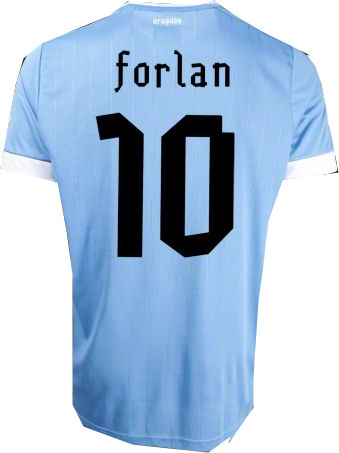 2012-13 Uruguay Home Shirt (Forlan 10)