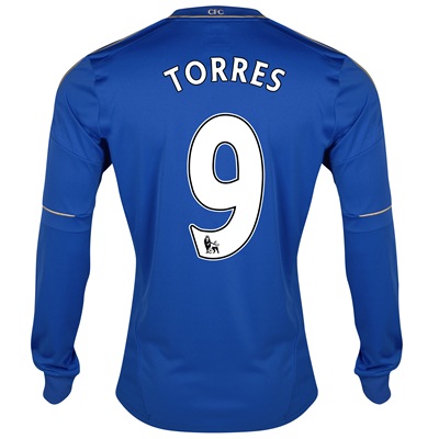 2012-13 Chelsea Long Sleeve Home Shirt (Torres 9) - Kids