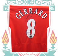 Signed Steven Gerrard Liverpool shirt