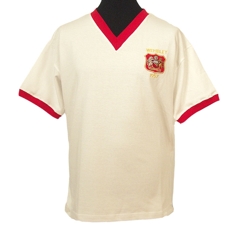 M U 1957 CF Retro Football Shirts