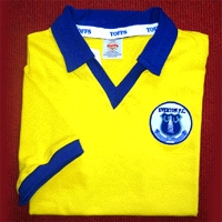 EVERTON 1986 YELLOW Retro Football Shirts