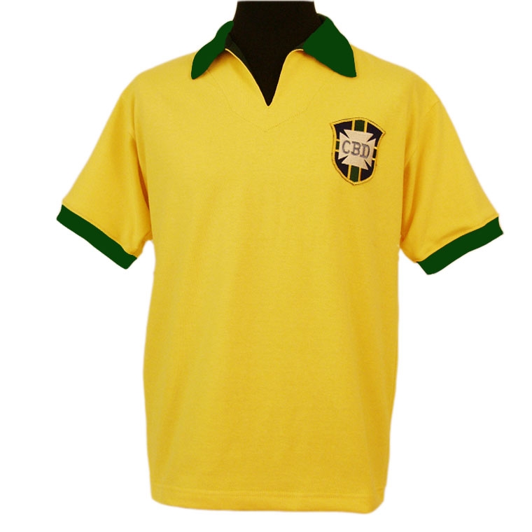 BRAZIL 1958 WORLD CUP SHIRT Retro Football Shirts