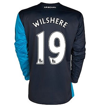 2011-12 Arsenal Long Sleeve Away Shirt (Wilshere 19)