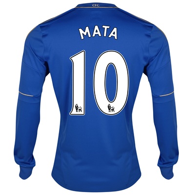 2012-13 Chelsea Long Sleeve Home Shirt (Mata 10) - Kids