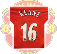 Signed Roy Keane Man Utd home shirt