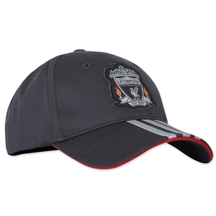 2011-12 Liverpool Adidas 3 Stripe Baseball Cap (Black)