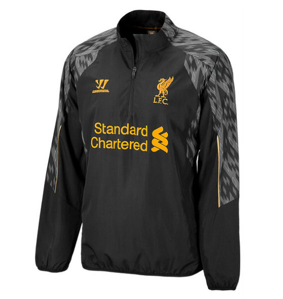 2013-14 Liverpool Warrior Half Zip Windbreaker (Black)