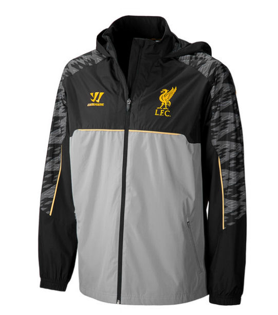 2013-14 Liverpool Warrior Rainjacket (Black-Grey)