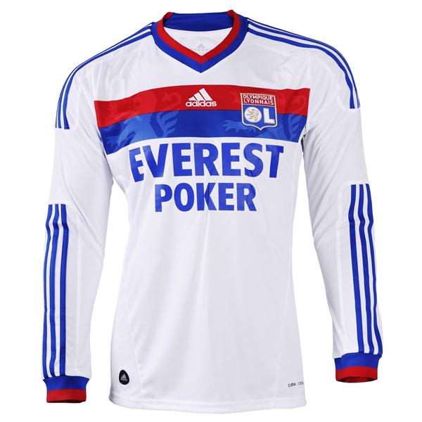 2011-12 Lyon Adidas Long Sleeve Home Shirt