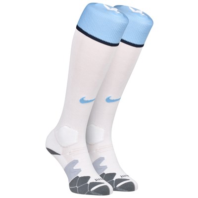 2013-14 Man City Home Nike Football Socks (White)