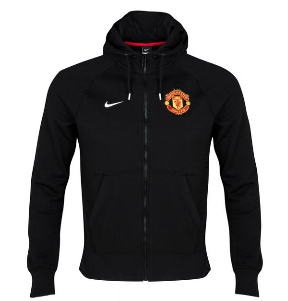 2013-14 Man Utd Nike Authentic Full Zip Hoody (Black) ,546972-010