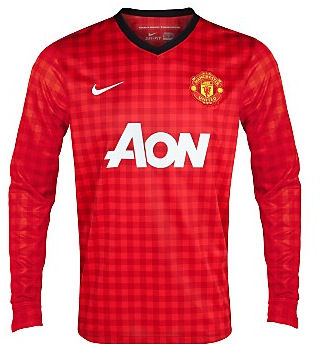 2012-13 Man Utd Home Long Sleeve Shirt (Kids)