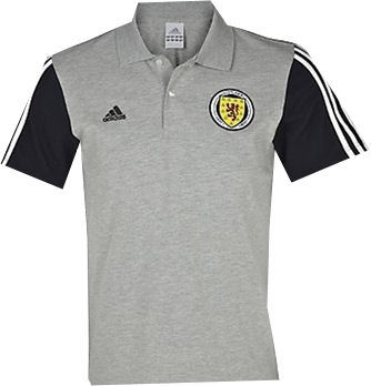 2012-13 Scotland Adidas Cotton Polo Shirt (Grey)