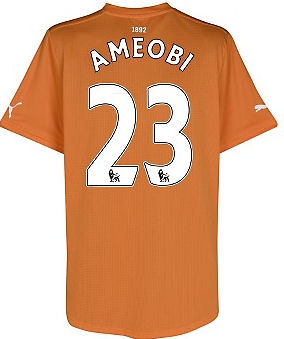 2011-12 Newcastle Puma Away Football Shirt (Ameobi 23)