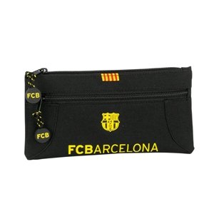 Barcelona Pencil Case With Two Zippers.-black