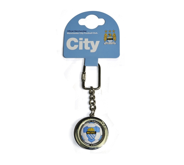 Man City Football Spinner Keyring