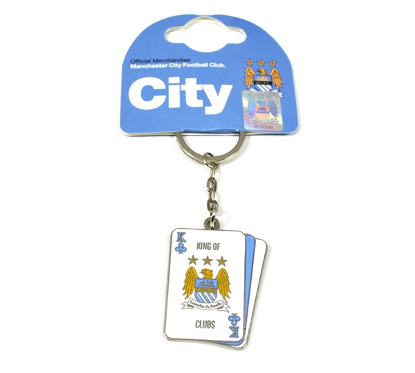 Man City Playing Card Keyring