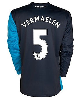 2011-12 Arsenal Long Sleeve Away Shirt (Vermaelen 5)