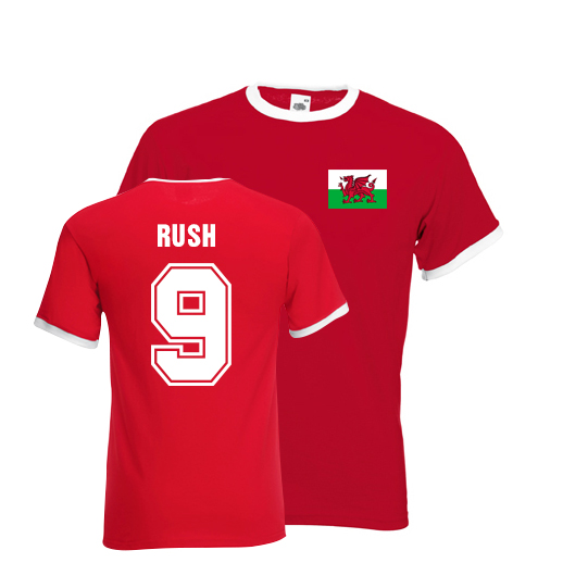 Ian Rush Wales Ringer Tee (red) [RINGRED] 26.35 Football Shirts