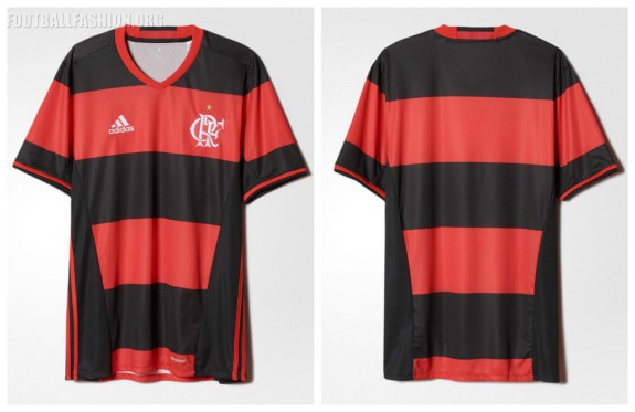 flamengo-2016-2017-adidas-home-shirt front and back