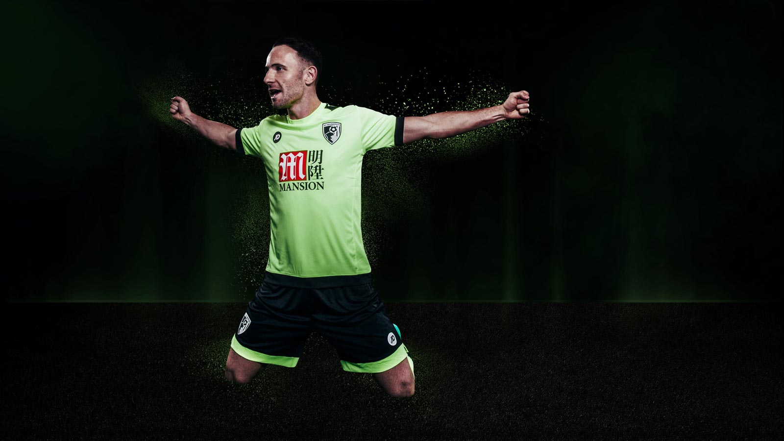 BLACK GREEN UMBRO S/S SOCCER FOOTBALL SHIRT L Details about   AFC BOURNEMOUTH 2017/18 3RD KIT 