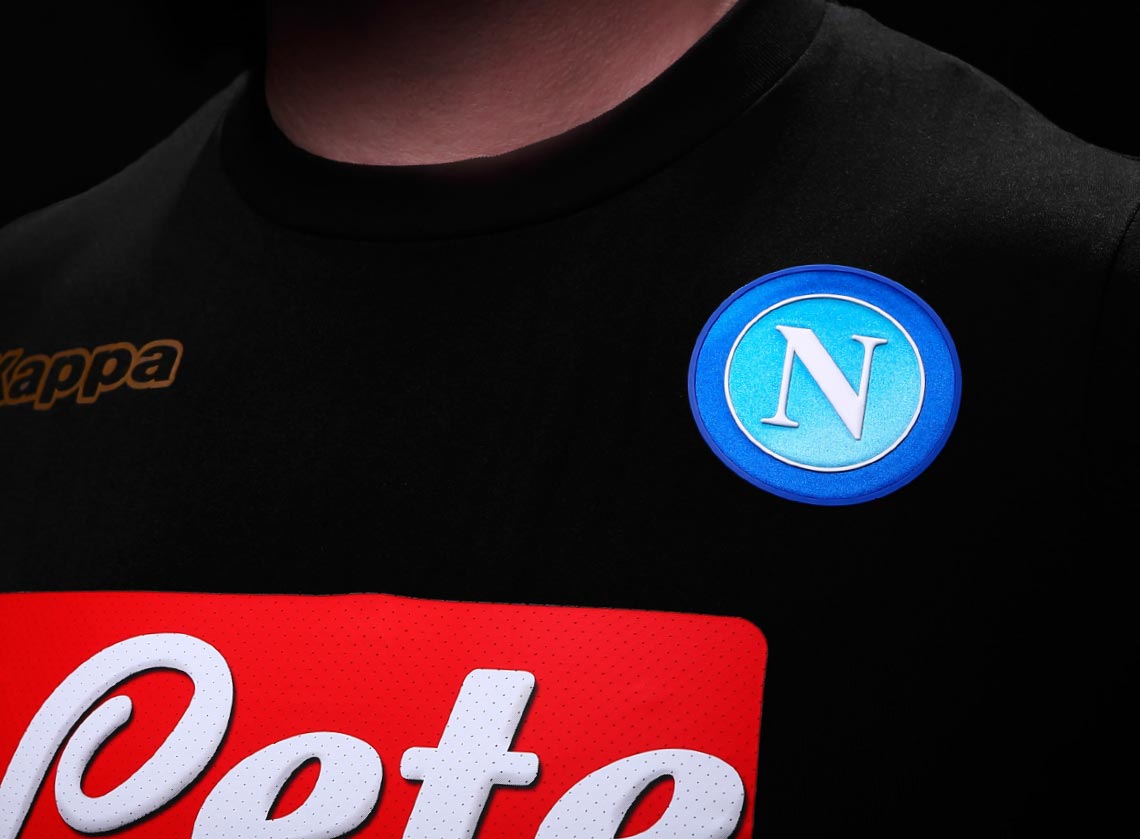 napoli black and gold jersey