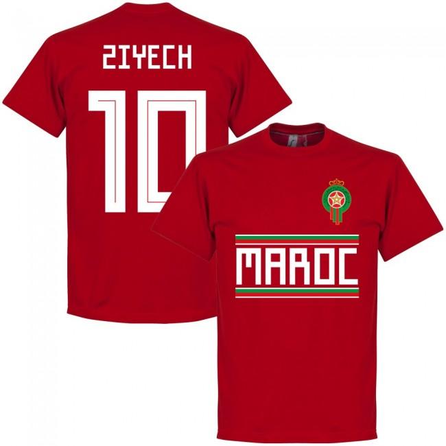 Morocco Ziyech 10 Team T-Shirt Red [TSHIRT-Red-192154
