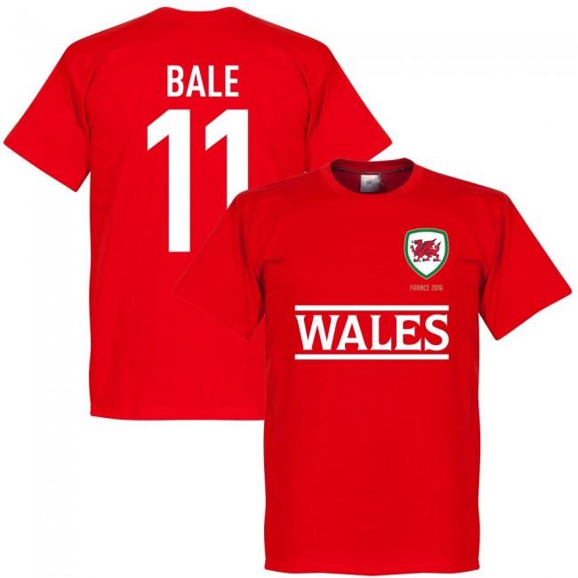 Wales Gareth Bale Team T-Shirt - Polyester Made By: Soccer Tees Men's Red Small