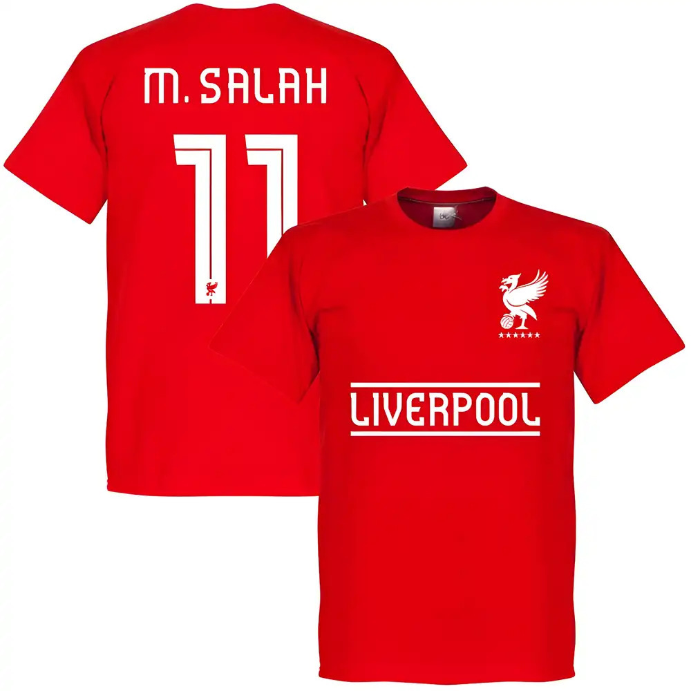 Liverpool Team M.salah T-Shirt - Polyester Made By: Soccer Tees Men's Red Small