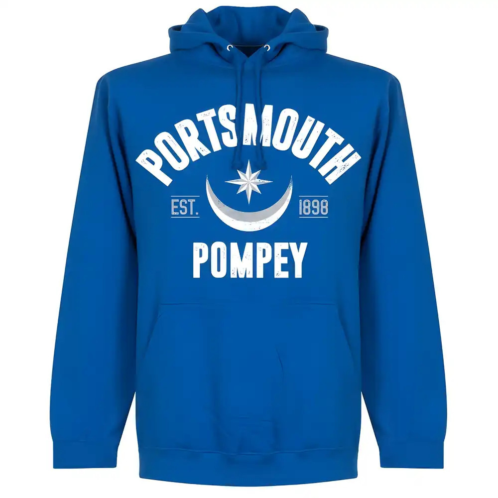 Portsmouth Established Hoodie - Royal Polyester Made By: Soccer Tees Men's Teal 3XL