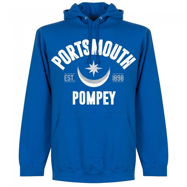 Portsmouth Established Hoodie - Royal Polyester Made By: Soccer Tees Men's Teal 3XL