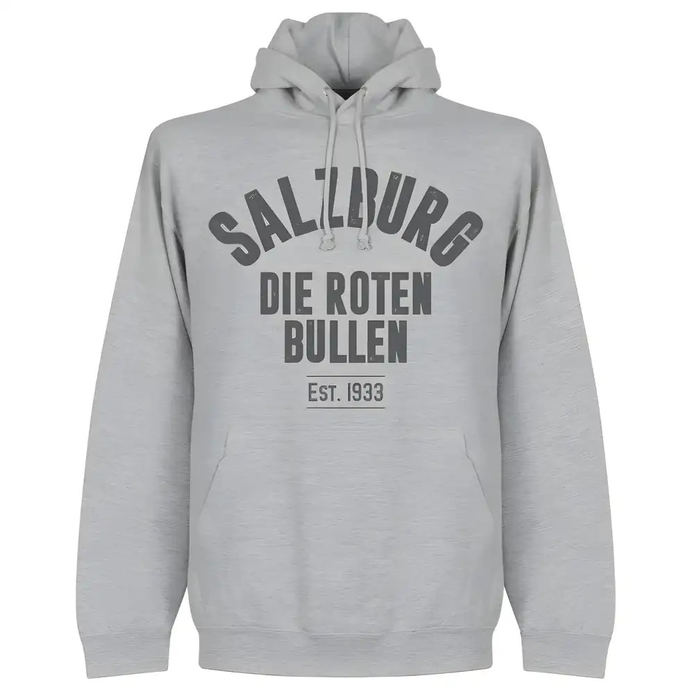 Salzburg Established Hoodie - Polyester Red Bull Salzburg Made By: Soccer Tees Men's Grey Medium