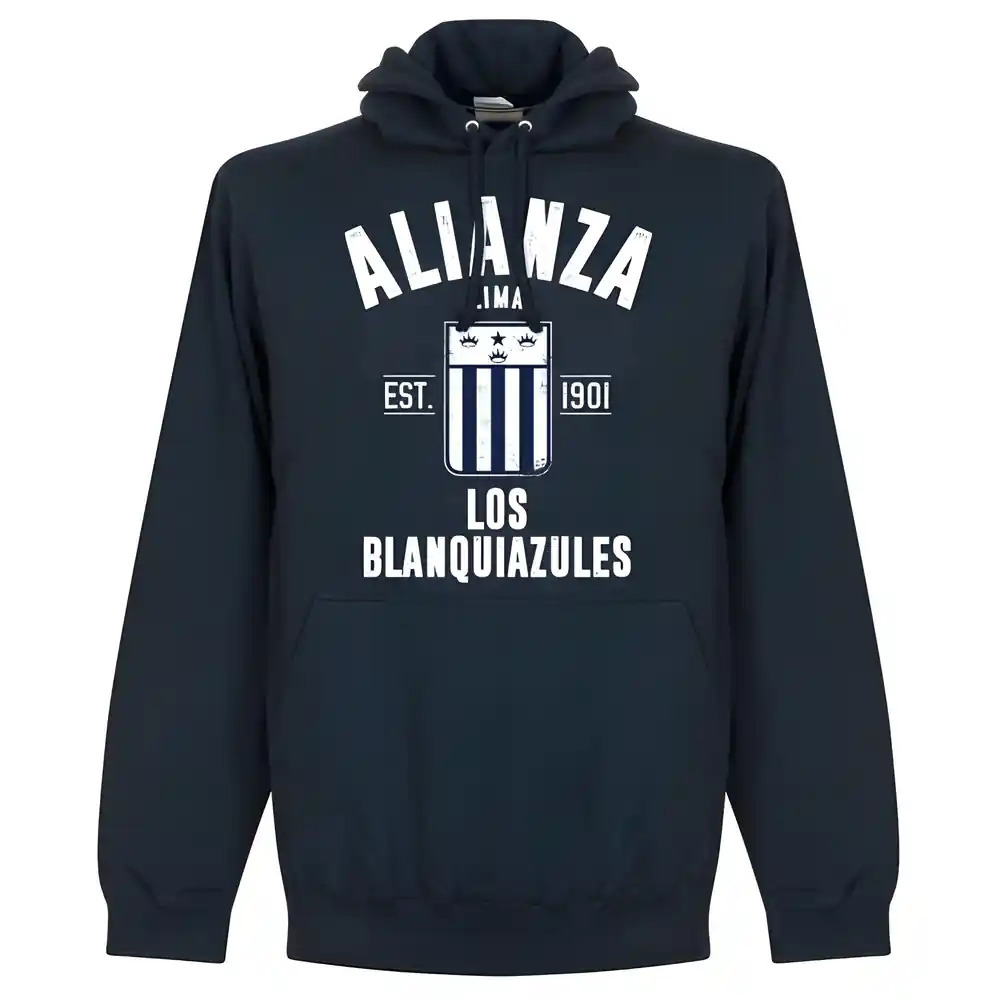 Alianza Lima Established Hoodie - Polyester Penarol Made By: Soccer Tees Men's Navy Large