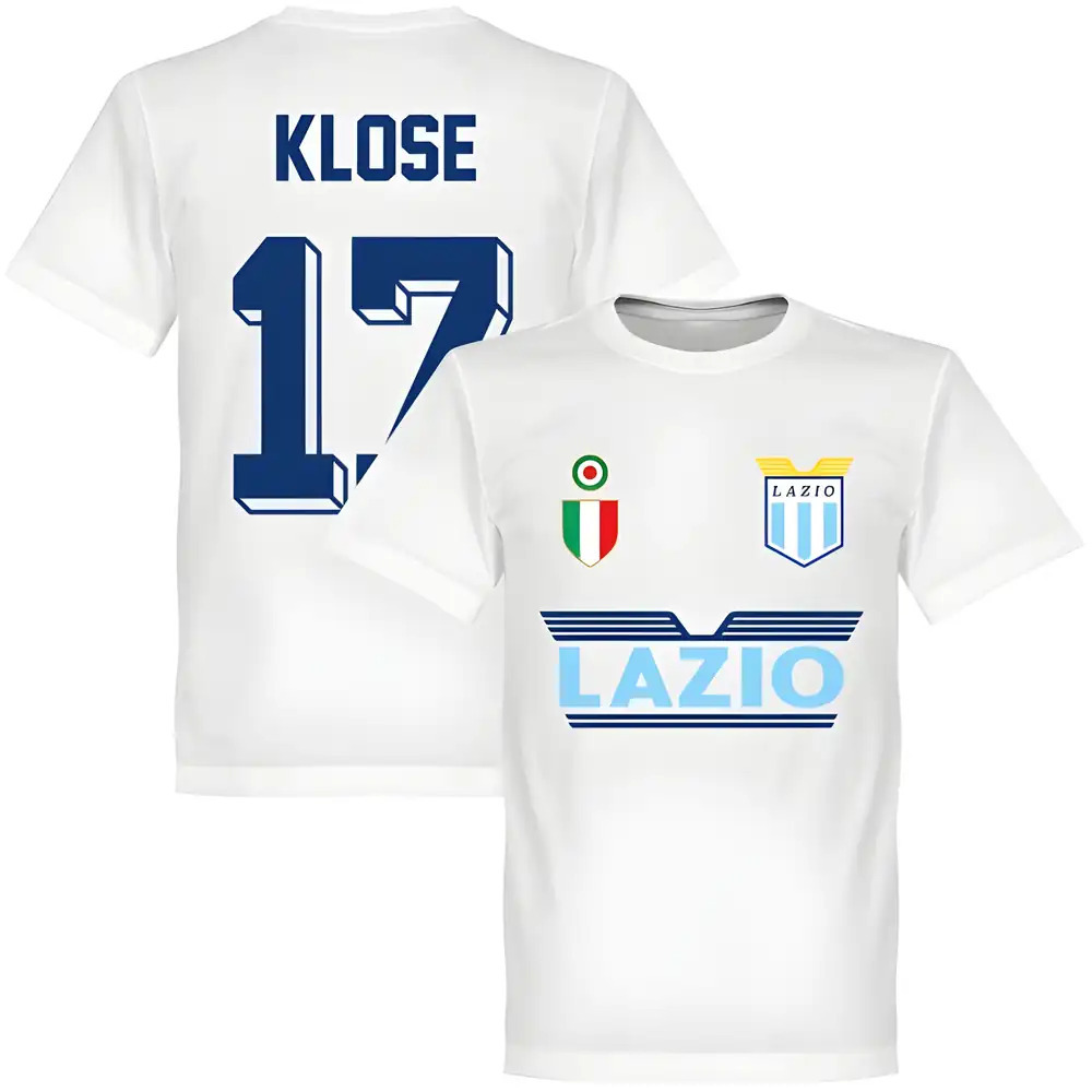 Lazio Klose 17 Team T-Shirt - Polyester Made By: Soccer Tees Men's White Xxl
