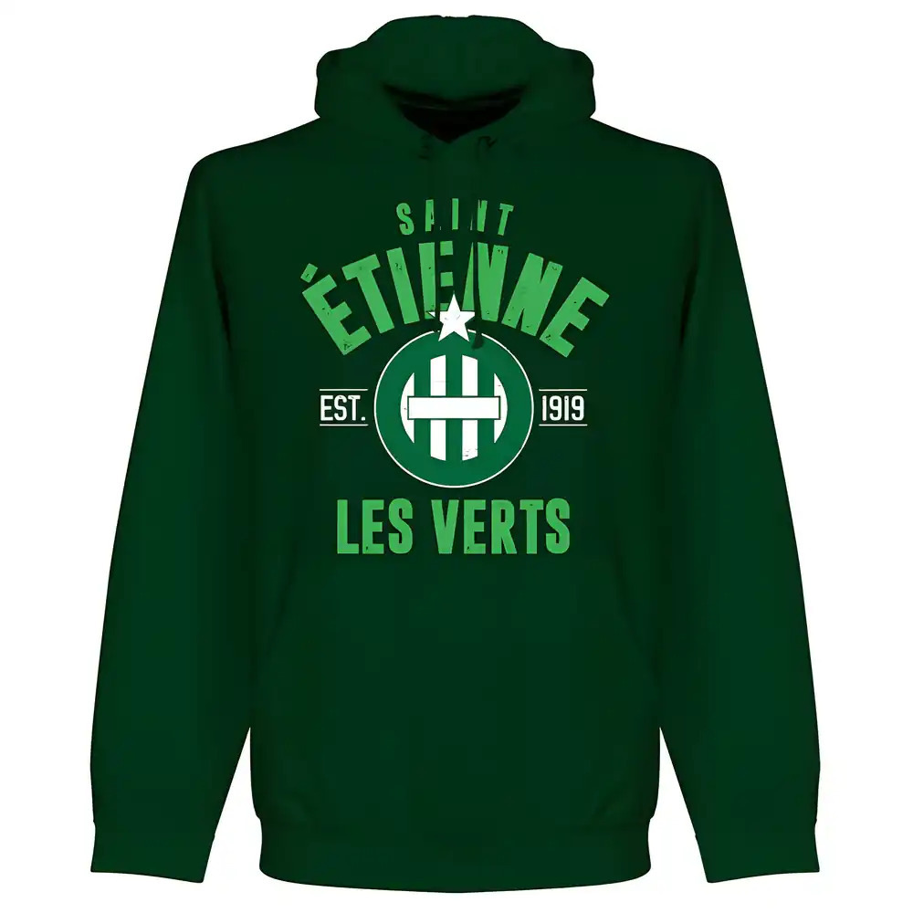 Etienne Established Hoodie - Polyester St. Etienne Made By: Soccer Tees Men's Bottle Green Medium