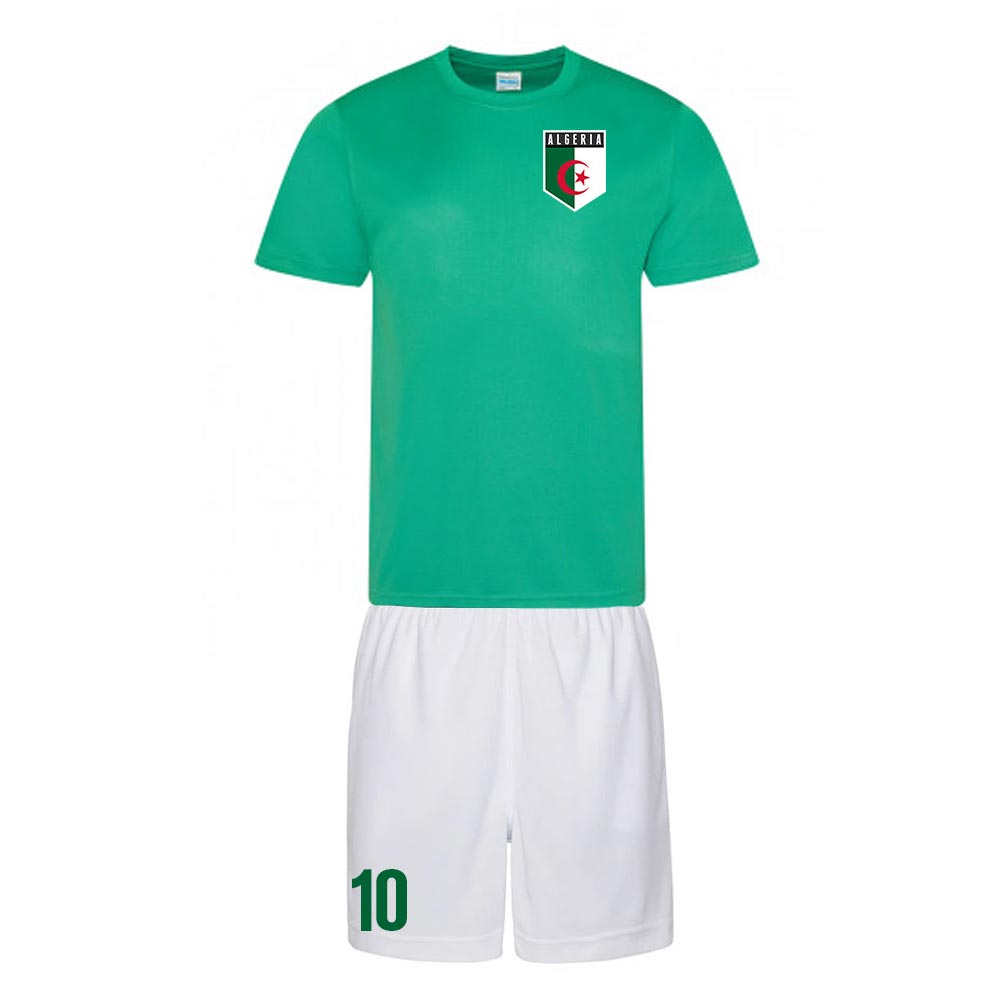 Personalised Algeria Training Kit Polyester Uksoccershop Men's Green Large