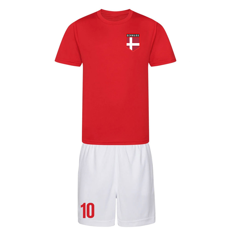 Personalised Denmark Training Kit Polyester Uksoccershop Men's Red Extra Large