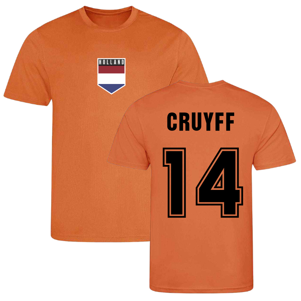 Cruyff Holland Training Jersey (Orange) Polyester Uksoccershop Men's Orange Large