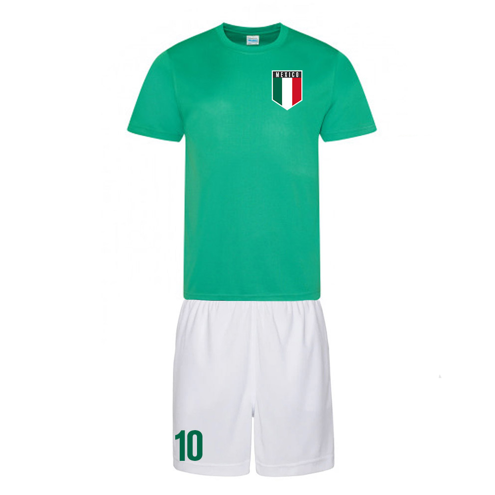 Personalised Mexico Training Kit Polyester Uksoccershop Men's Green Extra Large