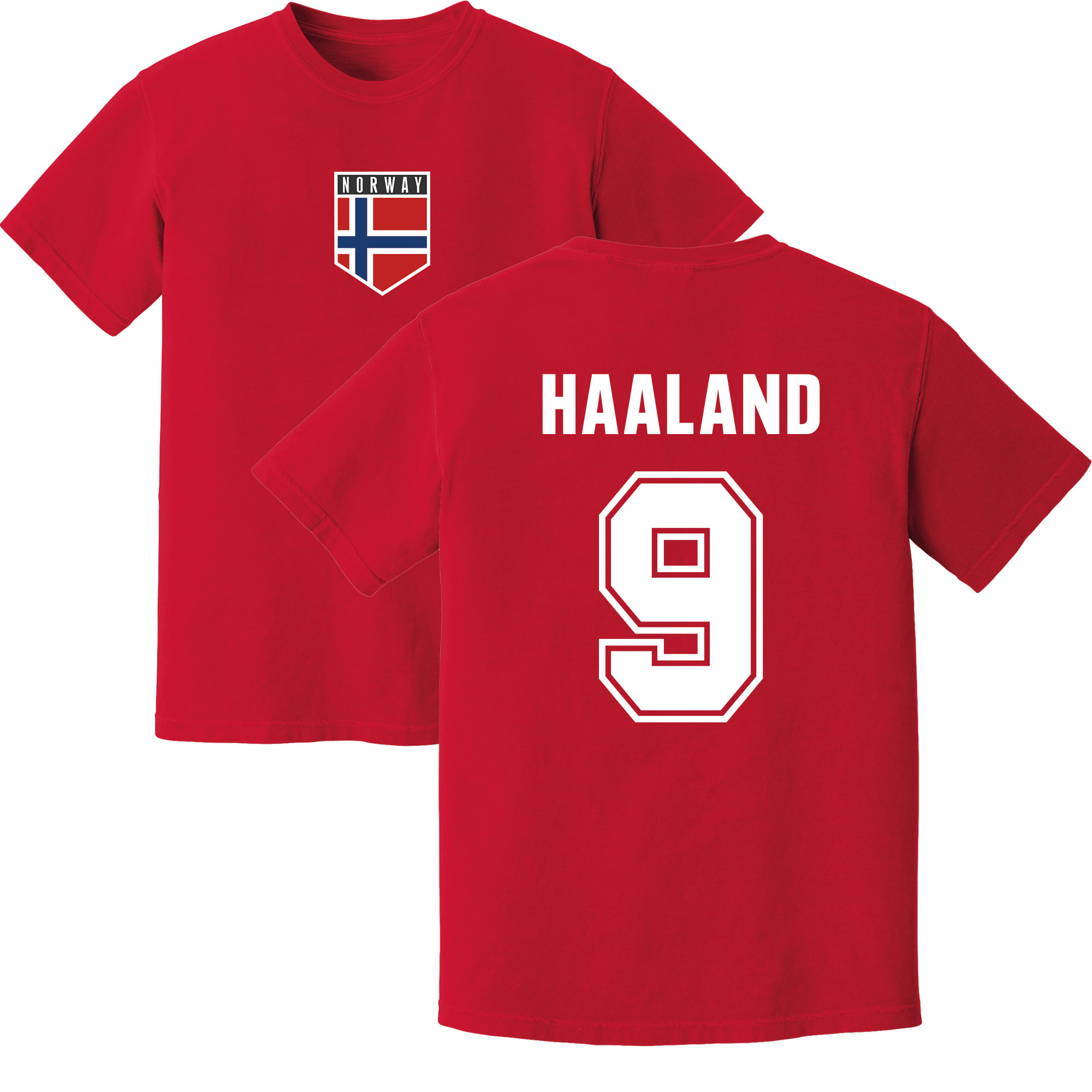 Haaland Norway Training Jersey (Red) Polyester Uksoccershop Men's Red Extra Large