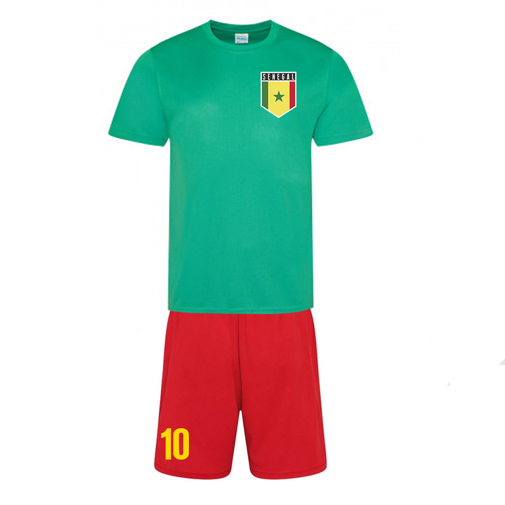 Personalised Senegal Training Kit Polyester Uksoccershop Men's Green Medium