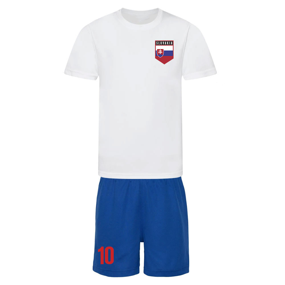 Personalised Slovakia Training Kit Polyester Uksoccershop Men's White Extra Small