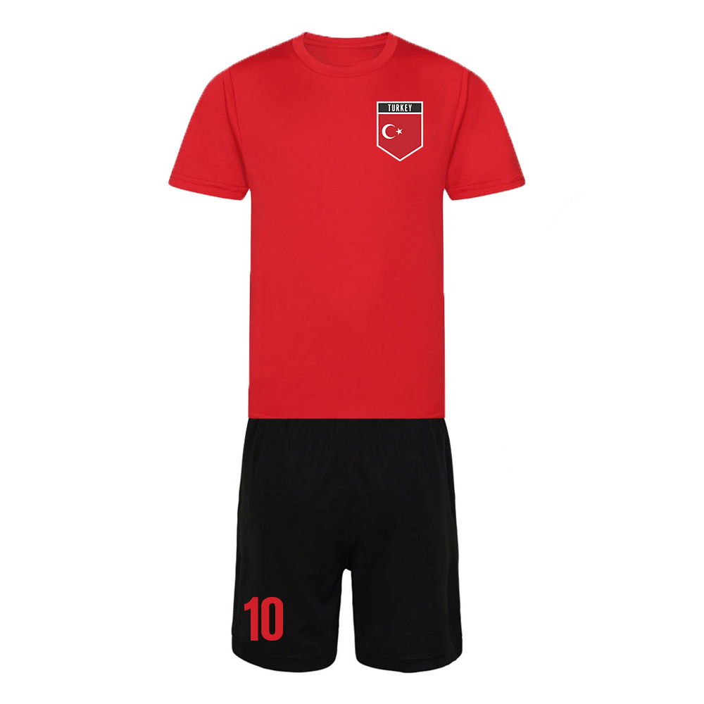 Personalised Turkey Training Kit Polyester Uksoccershop Men's Red Medium
