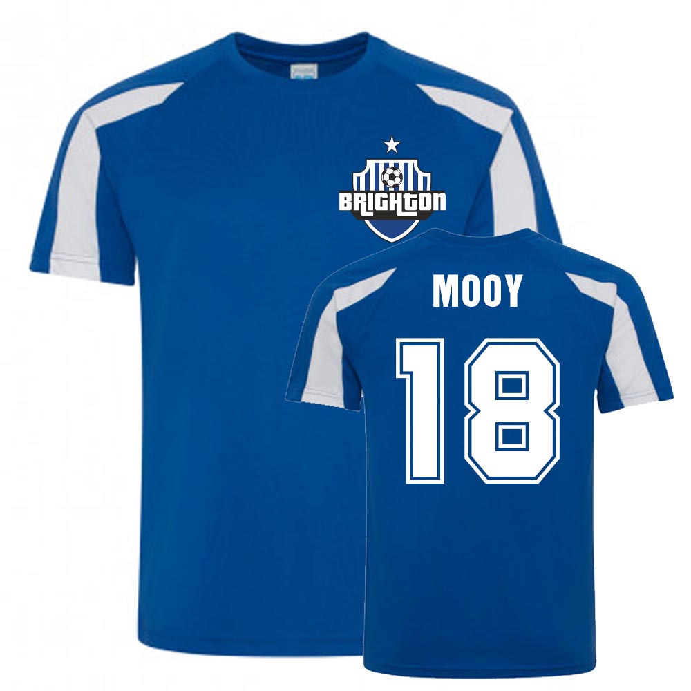 Aaron Mooy Brighton Sports Training Jersey (Blue) Polyester Uksoccershop Men's Blue Extra Large
