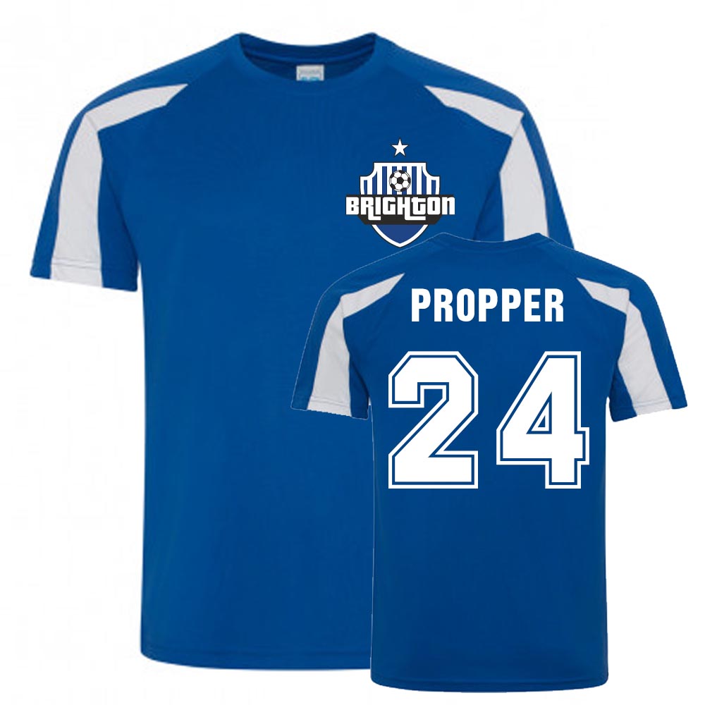 Davy Propper Brighton Sports Training Jersey (Blue) Polyester Uksoccershop Men's Blue Medium