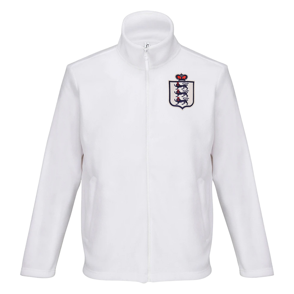 England National Team Fleece (White) Polyester Uksoccershop Men's White Medium